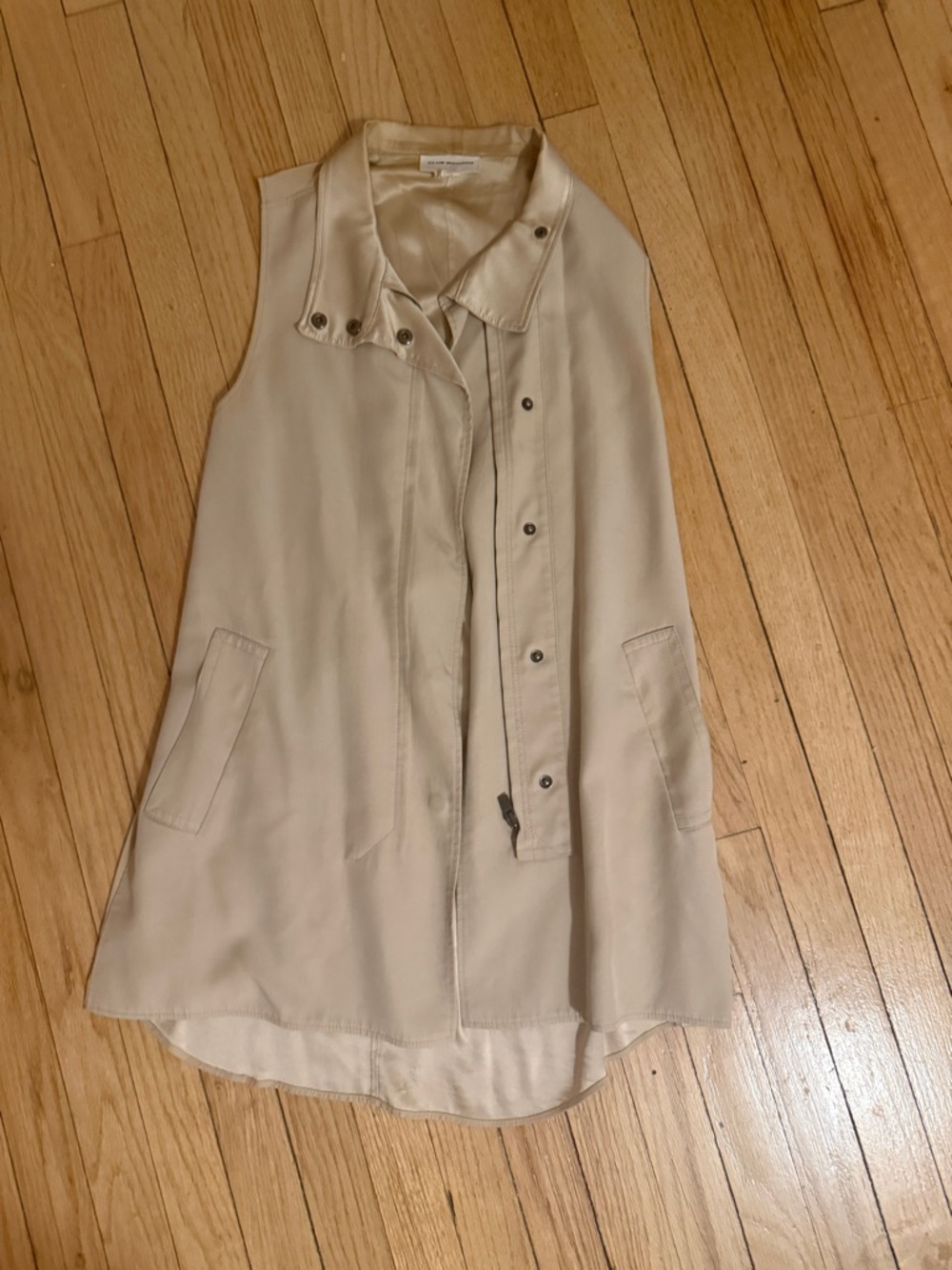 Club Monaco Sleeveless Utility Vest in Light Beige